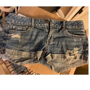 American Eagle Crop Cutoff Jean Shorts size 2